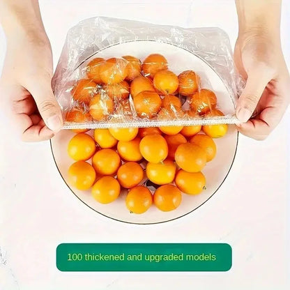 Lot de 100 Couvre-Plats Élastiques Transparents Réutilisables – Couvercles Extensibles en Plastique pour Bols et Assiettes – Hermétiques – Sans Odeur – L'Alternative Parfaite