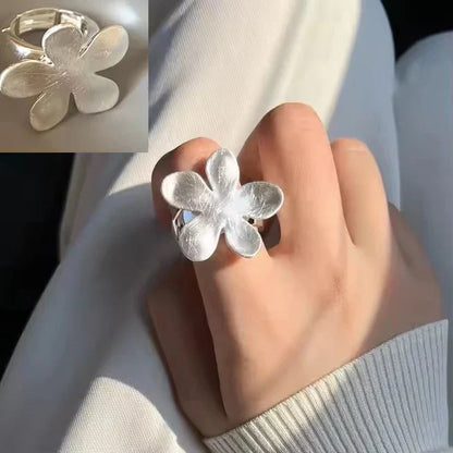 VENTFILLE 925 Sterling Silver Arched Wide Geometric Punk Ring | Asymmetric Cocktail Jewelry