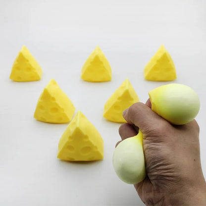 Adult Squeeze Toy Simulation Cheese Squeeze Toys | Soft Slow Rebound Stress Relief
