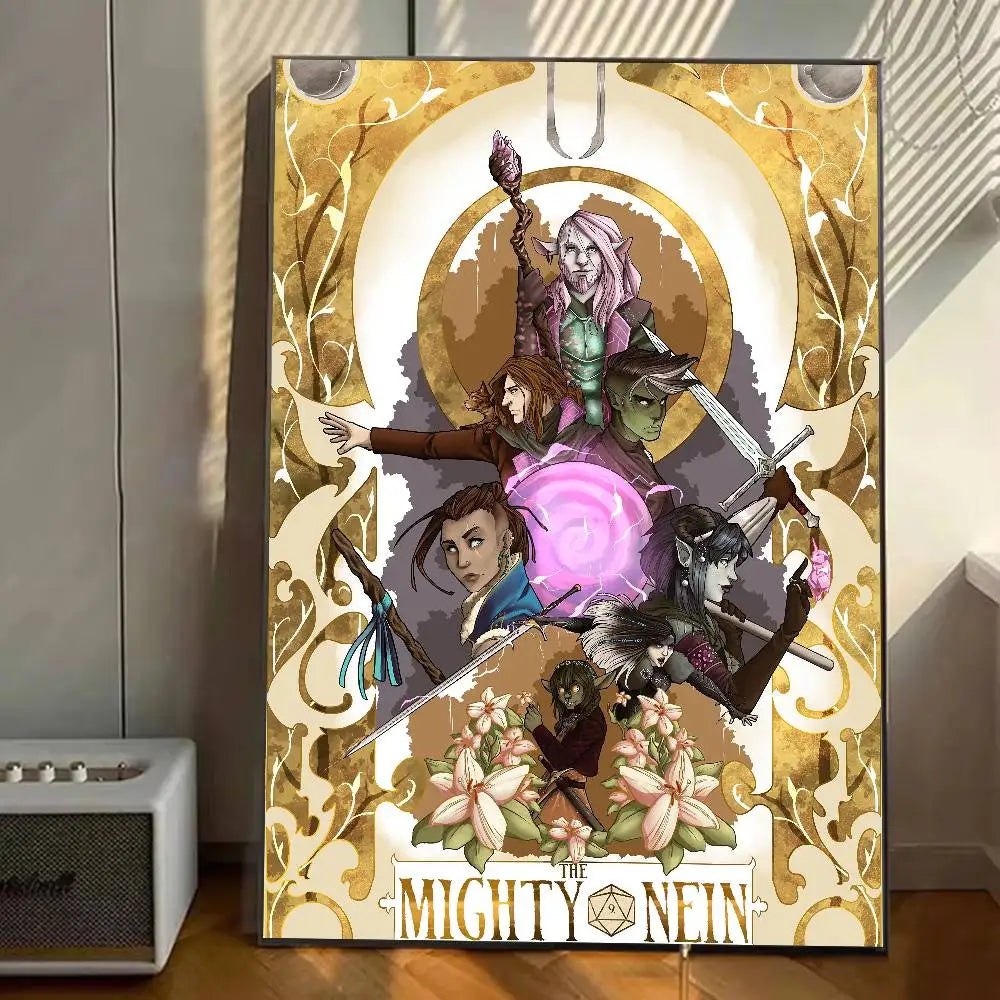 Animation The Mighty Nein Poster HD Art Autocollant Mural Imperméable Décoration Maison Salon Bar