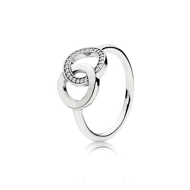 925 Silver Stackable Infinity Heart Ring | Wedding Jewelry Gift