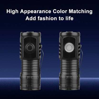 Ultra Bright Mini Torch 3LED Tactical Flashlight | USB Rechargeable for Hiking and Camping