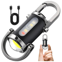 COB LED Flashlight Keychain | USB Rechargeable Waterproof Mini Flashlight