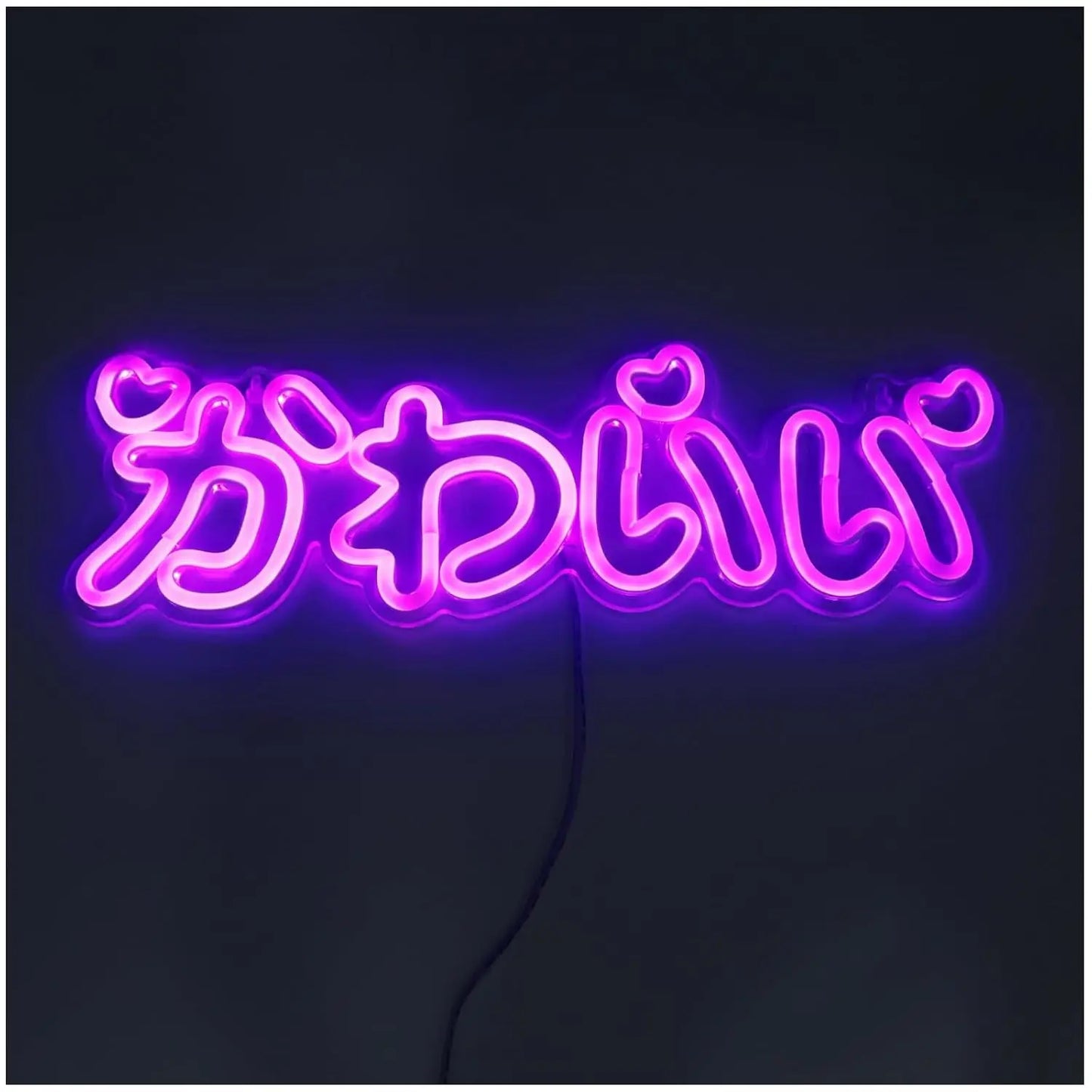 Mignon Néon LED Japonais Lumière Néon Rose Style Japonais Intérieur Néon pour Chambre Fille Bar Salon de Beauté Décor Cadeau d'Anniversaire