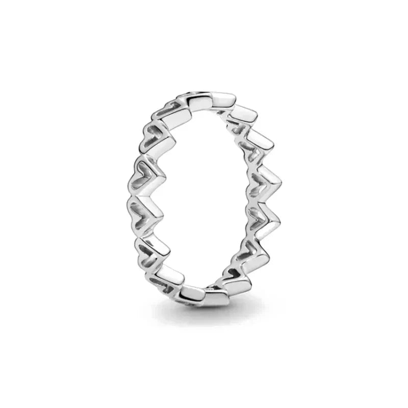 925 Silver Stackable Infinity Heart Ring | Wedding Jewelry Gift