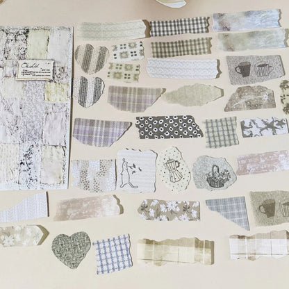 Vintage Paper Sticker Set for Junk Journal | 50-Pack Craft Supplies