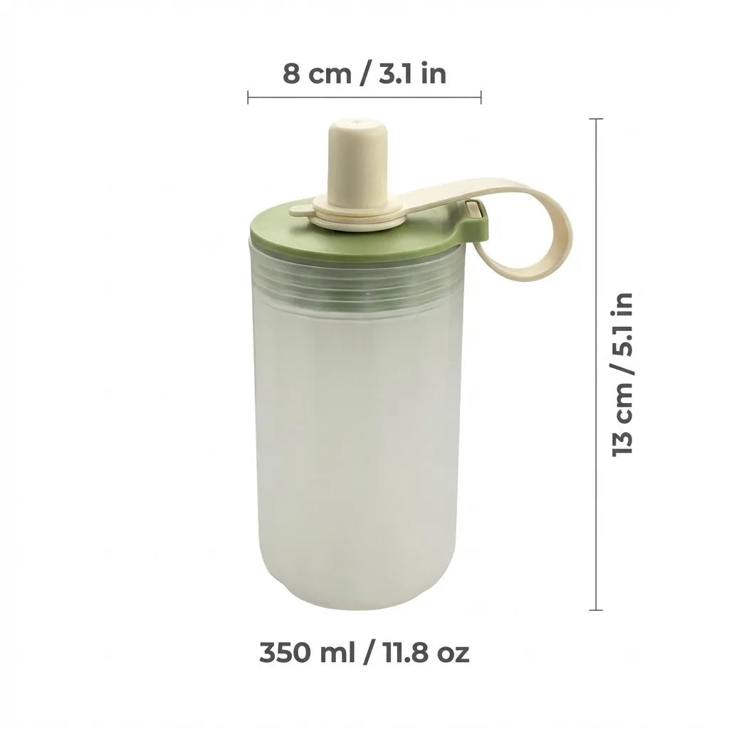 Clear Plastic Reusable Travel Mug | Leak-Proof Cup with Straw and Handle