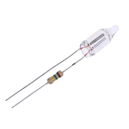 20PCS Neon Indicator Lamps With Resistors for 220V AC Mains | Red Glow Lamp