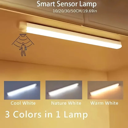 Rechargeable Sensor Night Light | 4 Sizes, 3 Color Modes, Magnetic & No Drill