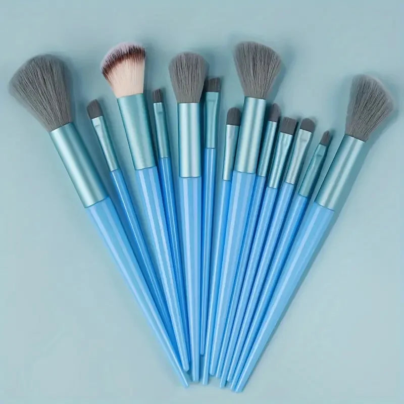 13-Piece Makeup Brush Set | Complete Eye Shadow, Concealer & Powder Brush Kit