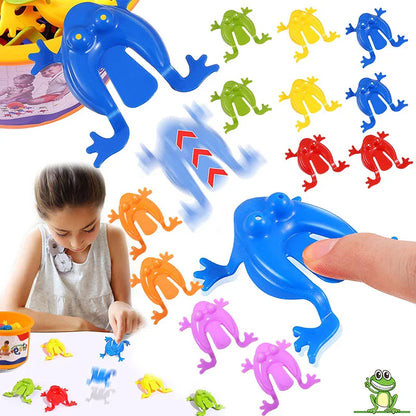 Jumping Plastic Frog Toy | Classic Bounce Fidget Stress Relief Toy for Kids