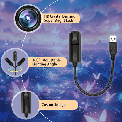 Butterfly Projection Night Light | 5 Pattern 360 Degree Rotating LED Lamp