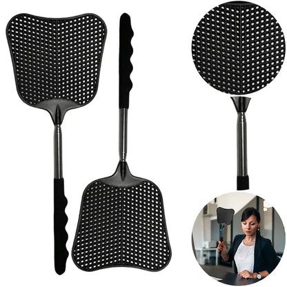 2Pcs Telescopic Fly Swatters with Anti-Slip Handle | Retractable Bug Killer Tools