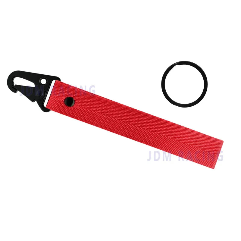 Nylon Key Strap Embroidery Lanyard | JDM Racing Car Keychain