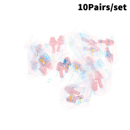 10 Pairs Silicone Anti-Noise Earplugs for Sleep Work Travel | Noise-Canceling Hearing Protection