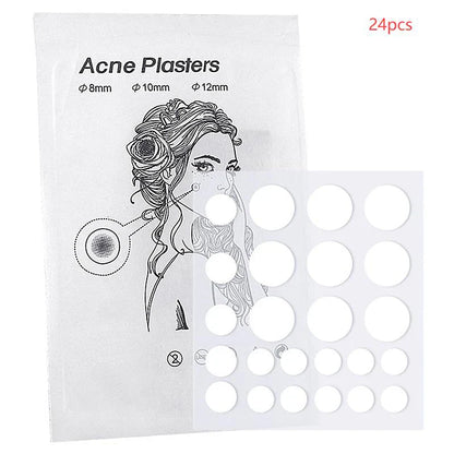 24pcs/36pcs Round Hydrogel Invisible Acne Sticker | Makeup and Skincare Tool
