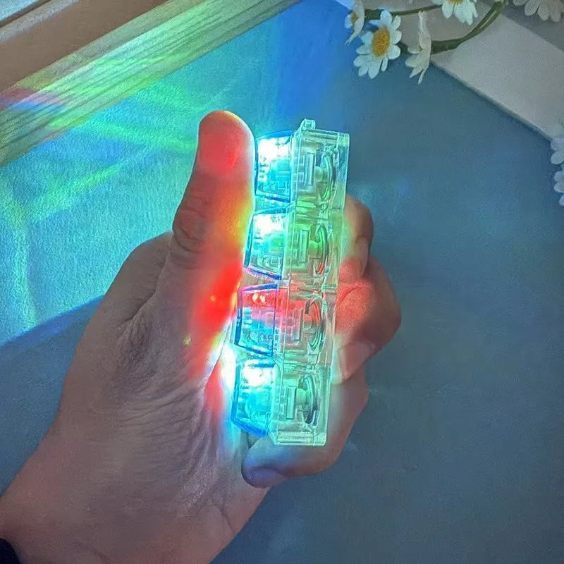 Crystal Clicker LED Keyboard Keychain | Stress Relief Fidget Toy for Adults and Kids