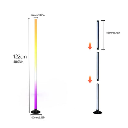 Smart RGB LED Floor Lamp App Control Music Sync Corner Light with Timer