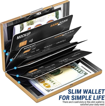 RFID Blocking Credit Card Holder | Slim Metal Wallet