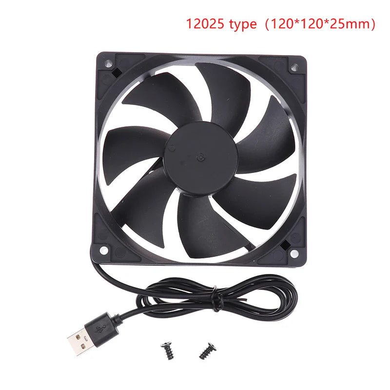 5V USB Cooling Fan for Router TV Box Computer | 50mm 80mm 90mm 120mm Black