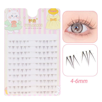 Menglu Natural Short Lower Lashes | Hand-Painted Style Fake Eyelashes