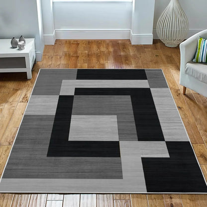 Tapis de salon VIKAMA de style géométrique, durable et antidérapant, pour canapé, table basse, chambre à coucher, décoration intérieure