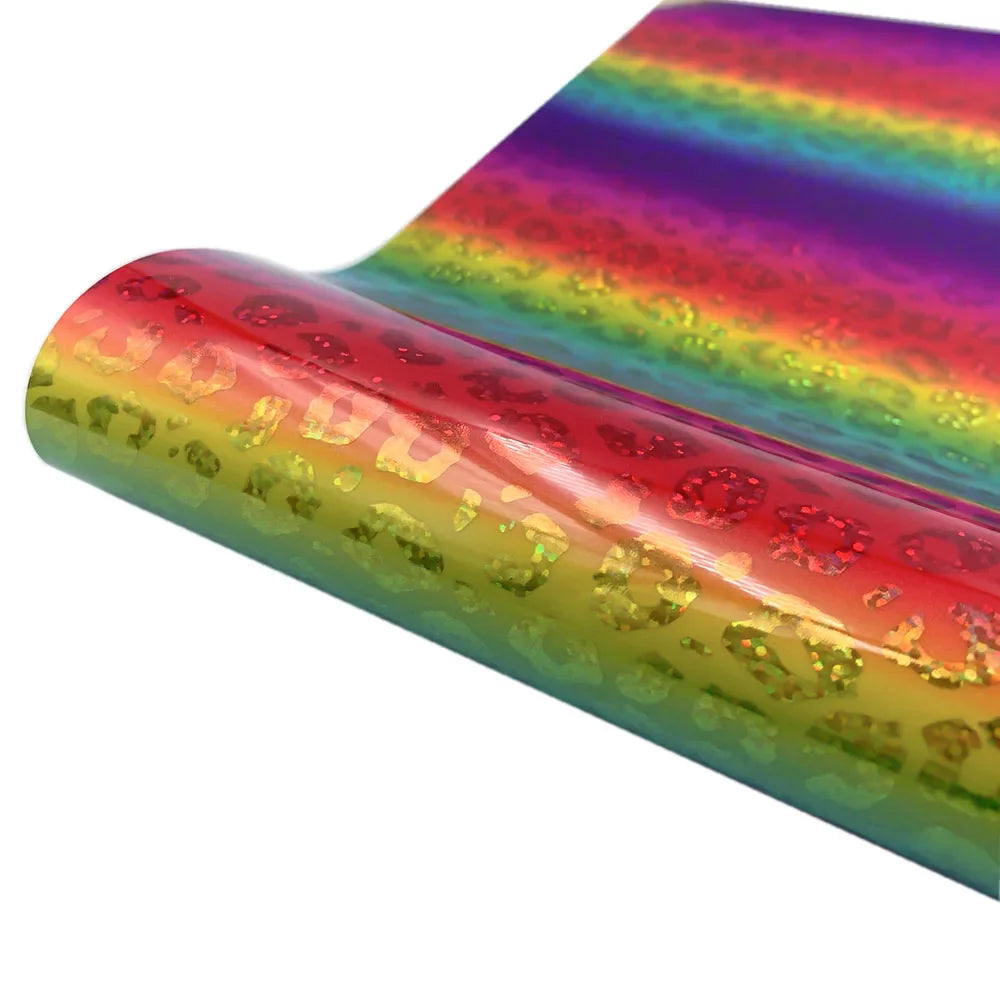 Rainbow Gradient Adhesive Craft Vinyl Sheet | Self-Adhesive Decal for DIY Crafts, Walls, Windows, Cars, Mugs, and Christmas Decorations