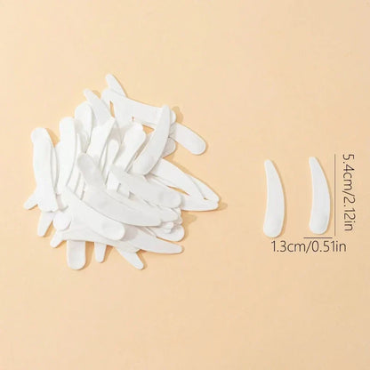 Plastic Face Cream Spoon Set | 50-Pack Crescent Spoons for Skincare
