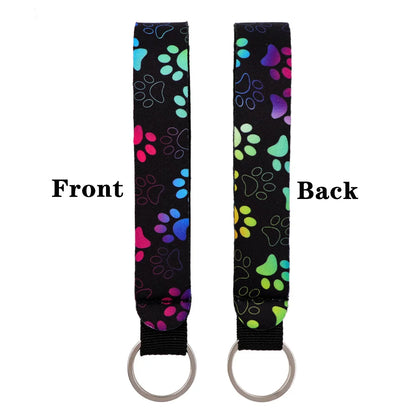 Cartoon Animal Keychain with Wrist Strap | Anti-Lost Lanyard for Keys