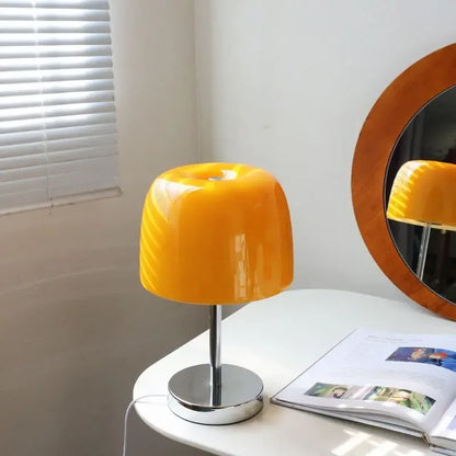 Lampe de table en verre médiévale, rétro américaine, pour salon, salle à manger, lampe de table Bauhaus, maison, chambre calme et chaleureuse, chevet