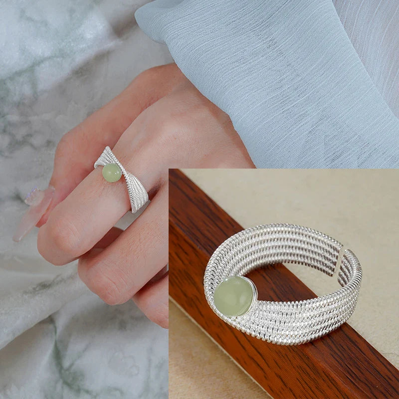 VENTFILLE 925 Sterling Silver Flower Ring | Hollow Out Retro Jewelry for Women