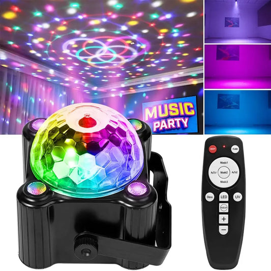 Lampe d'ambiance musicale à faisceau de lumière de scène LED colorée pour DJ, maison, KTV, fête