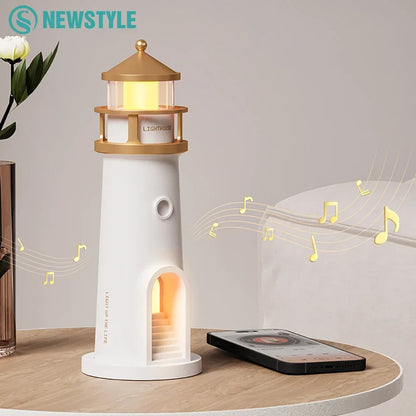 Moon Projection Night Light Lighthouse Lamp Motion Sensor Dimmable Bluetooth Gift