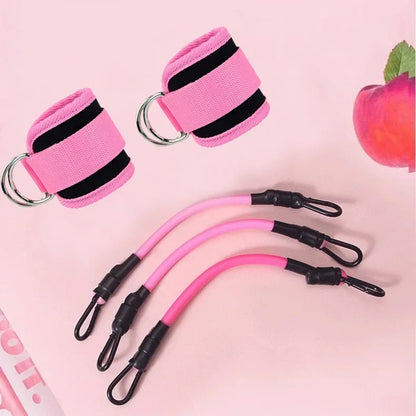 Resistance Band Set with Ankle Straps | Home Gym Strength Training