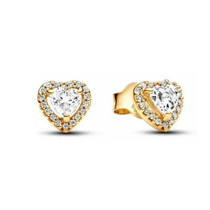 925 Silver Hoop Earrings with Shell and Heart Pendant | Fine Jewelry for Women