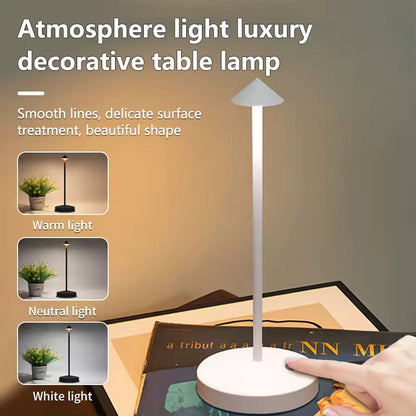 Lampe de table LED sans fil avec variateur tactile | Éclairage d'ambiance sans fil