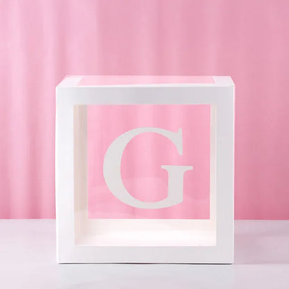 Birthday Balloon Boxes For Party Decorations 1st Happy Birthday Balloon Blocks Decor with ONE Letter Boy Girl Baby Shower Decor