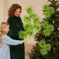 Artificial Christmas Branches Home Decor DIY Crafts Reed Ball Decoration Plants Ornaments For Christmas Tree Topper Party Decor