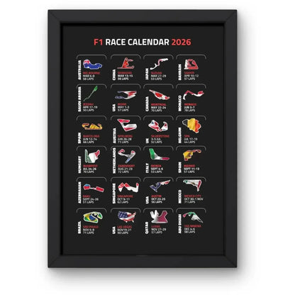 Lap Legends 2025 Racing Program Print Unframed Wall Art Decor Ideal Gift for Formula 1 F1 Fans