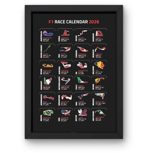 Lap Legends 2025 Racing Program Print Unframed Wall Art Decor Ideal Gift for Formula 1 F1 Fans