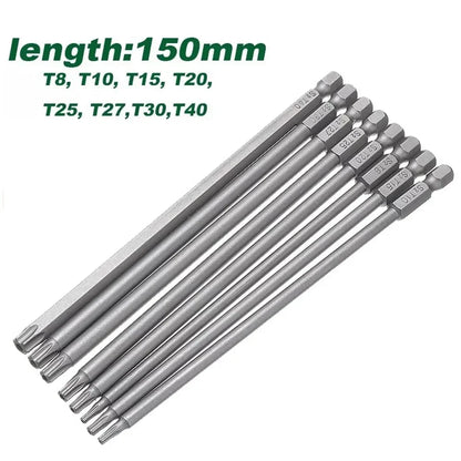 1PC Long 150mm Magnetic Torx Screwdriver Bit | Alloy Steel 1/4 Inch Hex Torx Screw Driver