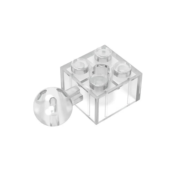 Gobricks GDS-976 Technical Brick Modified 2 x 2 with Ball Joint and Axle Hole | Compatible with Lego 57909