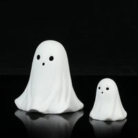 2 Pcs Halloween Decor Indoor-Ghost in Abs Resin Cloche-Cute Ghost for HomeTabletop Party Decor  Holiday Decorations outdoor