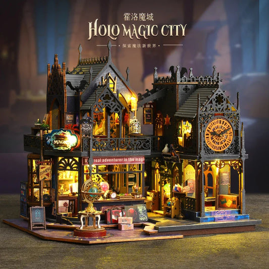 Kit de Modélisme Maison Hantée à Construire - Set de Bricolage pour Serre-livres Manoir Gothique d'Halloween, Cadeau Créatif pour Adultes et Adolescents