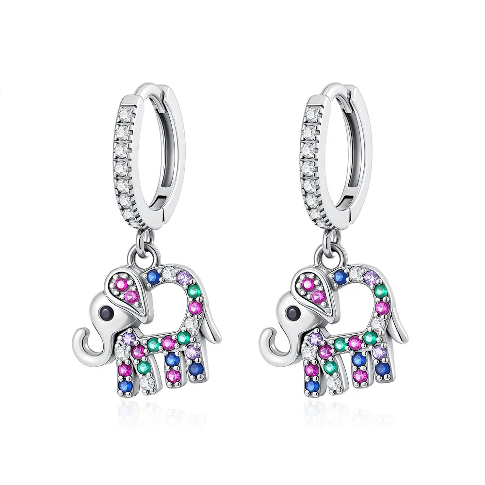 925 Silver Heart Butterfly Zircon Stud Earrings | Elegant Charm Jewelry Gift