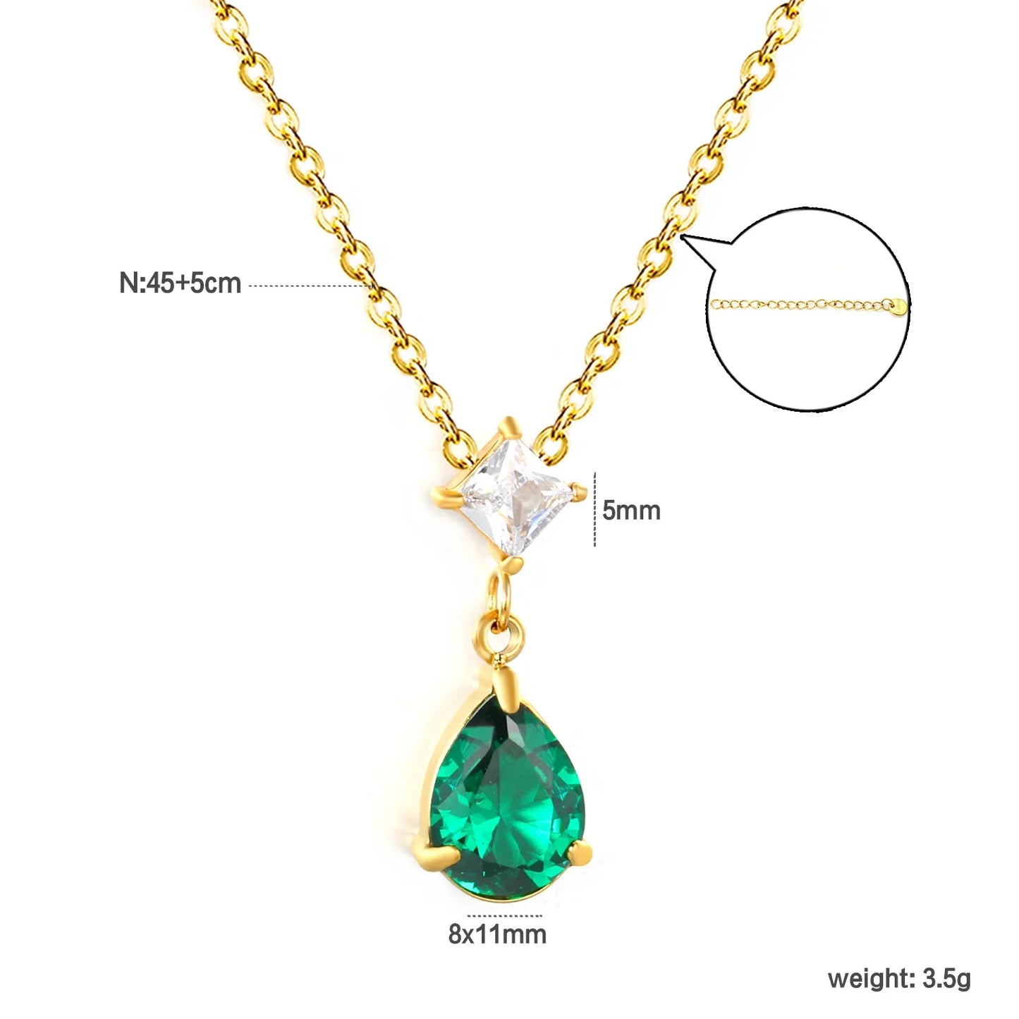 Waterdrop Pendant Necklace | Minimalist Stainless Steel Teardrop Jewelry for Women