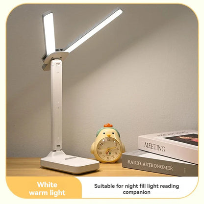 Lampe de Bureau LED Double Tête | Pliable Rechargeable USB Intensité Réglable pour Étude et Lecture