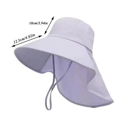 Wide Brim Sun Hat with Neck Flap | UV Protection Fisherman Hat for Outdoor Travel
