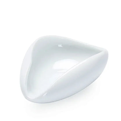 Coffee Beans Dose Trays Ceramic Pure White Smooth Porcelain Teaspoon Tea Separator Vessel Coffee Bean Spoon Shovel Tea Trays