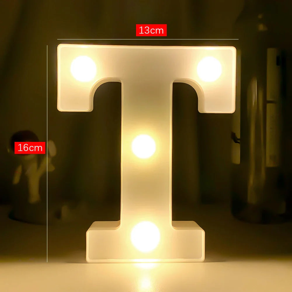 Creative Luminous Letter Night Light | Battery-Powered LED Decor for Parties